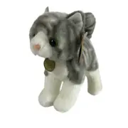 Aurora Miyoni Grey Tabby Cat Kitten Plush 9" Stuffed Toy Lovey