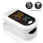 Portable Digital Fingertip Pulse Oximeter Blood Oxygen Saturation Monitor, White