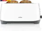 Rise up 4 Slice Toaster | Extra Long Slots, 7 Browning Settings, White TAP0003WH
