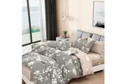 Ardor Amesbury Quilt Cover Set Cotton Home Bedding w Pillowcase Brown