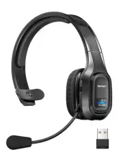 Trucker Bluetooth Headphones with Microphone Noise Canceling Wireless On Ear ...
