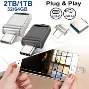 2TB 1TB 64GB USB 3.0 for Android Samsung Memory Stick Type C Otg Flash Drive