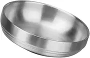 FUNOMOCYA Thickened Stainless Steel Seasoning Dish Saucer for Appetizers Condiments Easy to Clean for Home Restaurant Catering Use