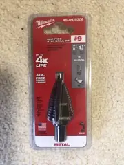 *Milwaukee 48-89-9212 #12 Step Drill Bit 7/8"-1-3/8" Jam Free