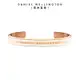 Daniel Wellington DW 手環 Emalie Slim 經典雙色手環玫瑰金x白M DW00400067