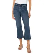Liverpool Los Angeles Hannah Mid Rise Cropped Flare Leg Jeans in Bolsa Chica