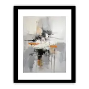 Abstract Grey Brown Framed Art Framed print Art Poster