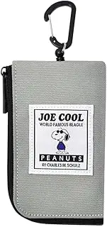 [SNOOPY] 0275 Key Case, Pass Case, Commuter Holder, Card Case, Smart Key with Reel, Key Hook, Compact