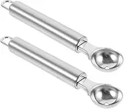 CATIEBYE Fruit Scooper Melon Baller Set 2pcs Ice Cream Scoop Stainless Steel Easy Scoop