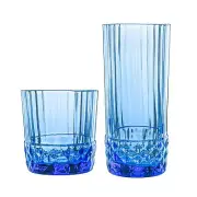 12pc America '20s Glassware Set Whiskey Highball 370ml/490ml Sapphire Blue