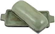 Mara Ceramic Stoneware Antique Green Butter Dish with Lid