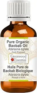 Greenwood Essential Pure Organic Baobab Oil (Adansonia digitata) Natural Therapeutic Grade Cold Pressed 30ml (1 oz)