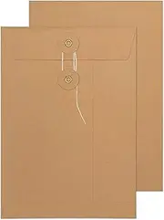 Blake Senses - Manilla String and Washer Envelopes C5 (229 x 162mm) - Pack of 100 Qty - Premium Quality 180 GSM - Document Mailer - Manilla Envelopes with String - Office & Business Supplies (SW724)