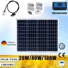 380W 300W 250W 200W 100W 40W 30W 10W Solar Panel Kit Fixed Mono 12V Controller