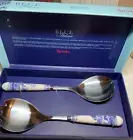 Spode BLUE Italian Salad Servers (2) NIB
