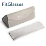 【FITGLASSES】FITGLASSES 三角摺疊收納眼鏡盒 質感灰(摺疊收納)