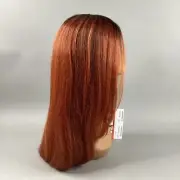 Neesha 203 #Dr Sienna Copper Brown Long Straight Synthetic Lace Front Wig