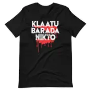 KLAATU Shirt evil dead day earth stood still horror movie bruce campbell XS-5XL