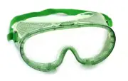 Eisco Labs Basic Green Safety Goggles - Vented with adjustable Elastic strap