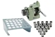 SHARS 15 PC 1/8~1” x 16THS 5C COLLET SET CERTIFICATE + RACK + 5C H/V INDEXER R[