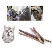 10Pcs Catnip Cat Sticks Natural Matatabi Silvervine Pet Chew Toy Teeth Cleaning