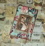 HANDMADE Book Art COLONIAL LADY Junk Journal Grimoire Diary Cosplay LARPing