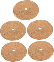 ifundom 5pcs Coir Mulch Mats for Plant Protection Breathable Flower Pot Liners for Moisture Retention and Healthy Plant Growth for Indoor and Outdoor Gardens