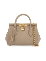 Dolce & Gabbana Taupe Leather Handbag With Lock
