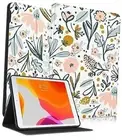 for iPad Air 3rd Generation Case, for Apple iPad 5-for iPad 10.5-White Flower