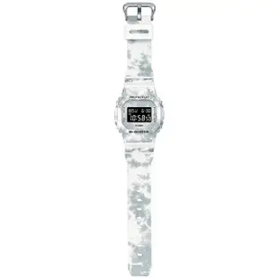 【CASIO 卡西歐】G-SHOCK 冬季森林 雪地迷彩手錶(DW-5600GC-7)