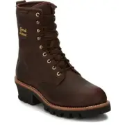 Chippewa Mens 73060 8" Waterproof 400G Insulated Steel Toe Logger Boots, SZ 8 XW