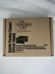 Pampered Chef Apple Peeler/Corer/Slicer Stand #2435 Wooden Stand NEW