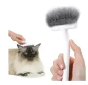 Aumuca Cat Brush for Long Haired Cats, Deshedding Tool and Dematting Comb Remove