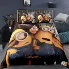 Minions Tim King/Single/Double/Queen Bed Quilt/Doona/Duvet Cover Set Linen
