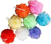 HAKIDZEL 16 Pack Solid Bath Shower Loofah Sponge Bath Ball Soft Bath Ball for Exfoliating and Cleaning