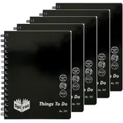 Spirax 701 Organiser Notebook 6mm Ruled Things To Do Spiral 96 Page (A5) [5 Pack]
