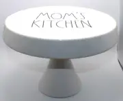 Mom's Kitchen Round Cake Stand, 10 Inches, White Artisan Collectin