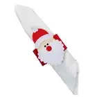 6pcs/set Napkin Holder Buckle Reusable Wide Application Elegant Santa Clause