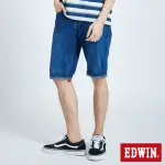 【EDWIN】男裝 503基本復古牛仔短褲(中古藍)