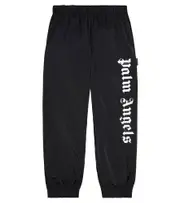 [Palm Angels Kids] Palm Angels Kids Logo cotton jersey sweatpants Y 4 black