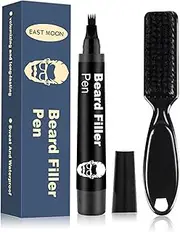 Beard Filler Pen for Men Waterproof Pencil with Vitamin E and Beeswax for Hairline Touch Up Natural Looking Enhancer Applicaple for and Hairline (Dark brown)