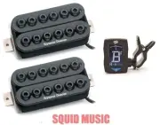 Seymour Duncan Invader Neck & Bridge 6 String Set Black SH-8 (FREE GUITAR TUNER)