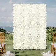YIYIBYUS 15 .74 in. x 23.6 in. Silk Artificial Hydrangea Flower Wall Panel