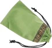 [BEBEMOKO] Portable Tarot Card Pouch Durable Drawstring Storage Bag for Tarot Cards Jewelry Cosmetics Organizer for Enthusiasts Embroidered Design