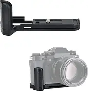 JJC MHG-XT3 Solid Metal Hand Grip Secure Handle Bracket for Fuji Fujifilm X-T3 X-T2 XT3 XT2 Mirrorrless Camera,Anti-Slip Pads Design & Arca Swiss Type Quick Release Plate Design