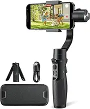 Gimbal Stabilizer for Smartphone, Profession 3-Axis Phone Gimbal for Video Recording, Vloggin Stabilizer for Travel, Vlog, with Ultra-Wide-Angle Mode, 600° Inception, Object Tracking