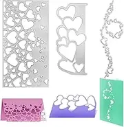 3 Pcs Heart Lace Metal Cutting Dies, SENHAI Love Heart Border Cutting Dies for DIY Scrapbook Photo Album Embossing Stencils Cards Making Wedding Decorative