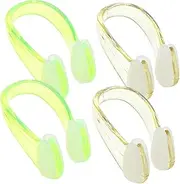 NOLITOY 4pcs Silicone Swimming Nose Clip Comfortable Nose Plugs for Adults for Pool Use Skin-Friendly Design