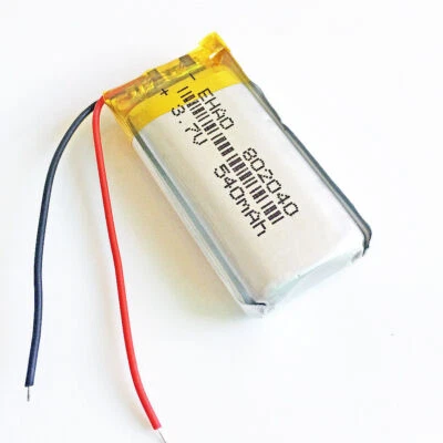 3.7V 540mAh Li-Po Rechargeable Battery 802040 For Speaker MP4 GPS Selfie Stick