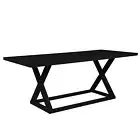 NEW Cafe Lighting Deccan Rectangle Dining Table 1.6m Black